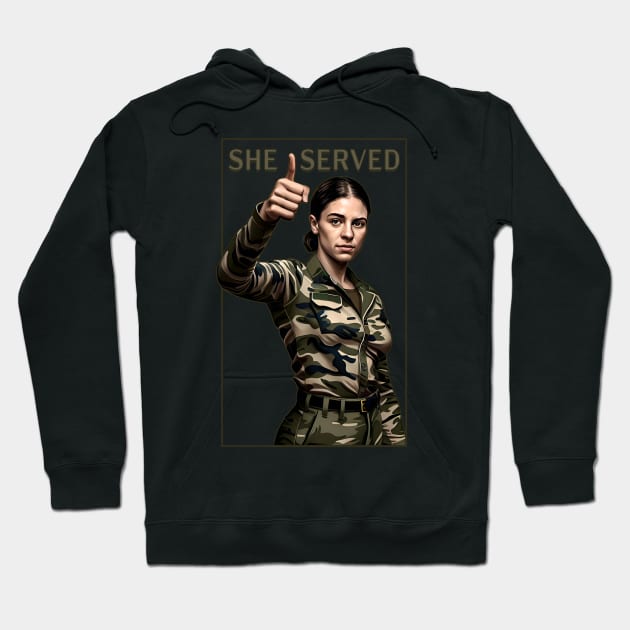 She Served Woman Veteran Hoodie by triggerleo